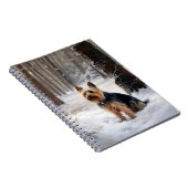 Carnet Silencieux Terrier Laisser Il Neige Noël (Côté Droit)