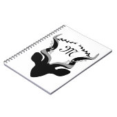 Carnet Silhouette Antelope foncé avec Monogramme Customis (Côté gauche)