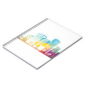 Carnet silhouette cityscape bâtiment icône couleur ville (Côté gauche)