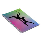 Carnet Silhouette Danse moderne Arc-en-ciel couleur Arriè (Côté Droit)
