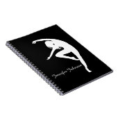 Carnet Silhouette danseuse moderne Noir et blanc II (Côté Droit)