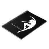 Carnet Silhouette danseuse moderne Noir et blanc II (Côté gauche)