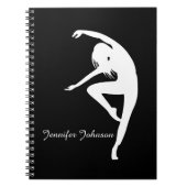Carnet Silhouette danseuse moderne Noir et blanc II (Devant)