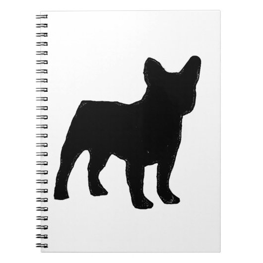 Carnet silhouette de bouledogue français (Devant)