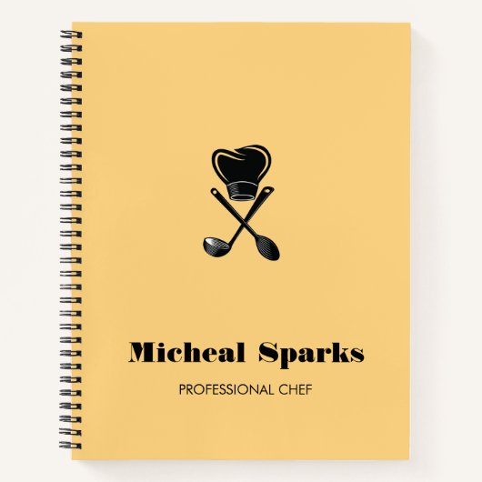 Carnet Silhouette de casquette de chef et de cuillères be (Devant)