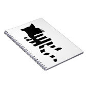 Carnet Silhouette de chat noir (Côté Droit)