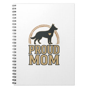 Carnet Silhouette de chien de mère fière Design vectoriel