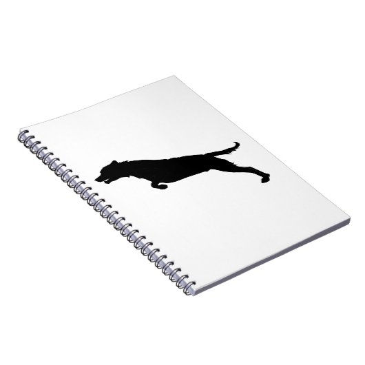 Carnet Silhouette de chien de saut (Côté Droit)