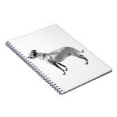 Carnet Silhouette de chien debout Grit (Côté Droit)