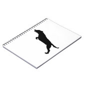 Carnet Silhouette de chien qui saute (Côté gauche)