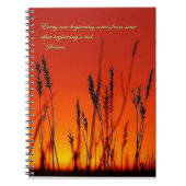 Carnet Silhouette de coucher du soleil inspirée (Devant)