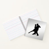 Carnet Silhouette de danseurs de Tango 2 Argent (Intérieur)