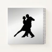 Carnet Silhouette de danseurs de Tango 2 Argent (Dos)