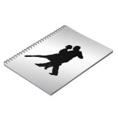 Carnet Silhouette de danseurs de Tango 2 Argent (Côté gauche)
