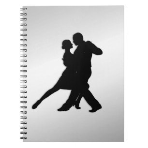 Carnet Silhouette de danseurs de Tango 2 Argent