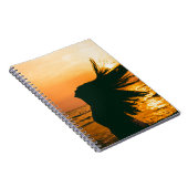 Carnet Silhouette de fille, coucher du soleil sur la mer, (Côté Droit)