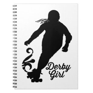 Carnet Silhouette de fille de Derby, patinage de Derby de