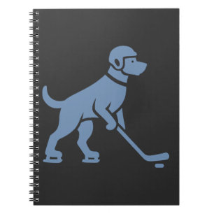 Carnet Silhouette de joueur de hockey sur chien