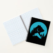 Carnet Silhouette de la forêt nocturne de Bear Mountain (Intérieur)