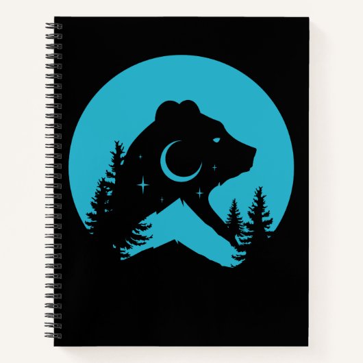 Carnet Silhouette de la forêt nocturne de Bear Mountain (Devant)