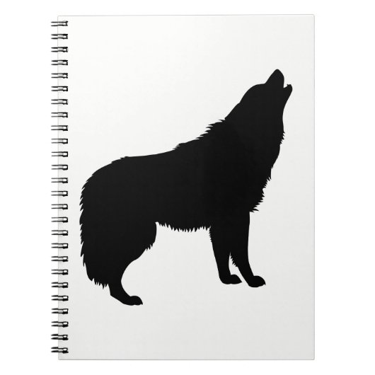 Carnet Silhouette de Loup Hurleur (Devant)