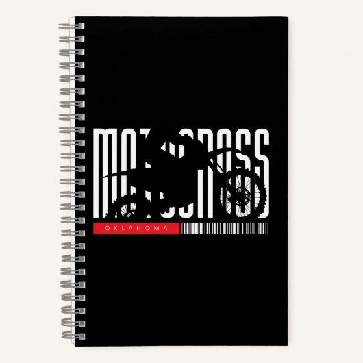 Carnet Silhouette de moto de motocross Oklahoma (Recto)