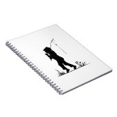 Carnet Silhouette de pêche de petite fille (Côté Droit)