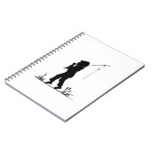 Carnet Silhouette de pêche de petite fille (Côté gauche)