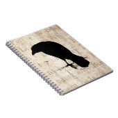 Carnet Silhouette de Raven - rétro Ravens vintage et (Côté Droit)