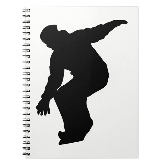 Carnet Silhouette de snowboardeur (Devant)