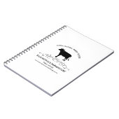 Carnet Silhouette de vache de ferme élégante (Côté gauche)