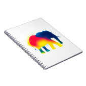 Carnet Silhouette d'éléphant à peinture en vaporisateur c (Côté Droit)