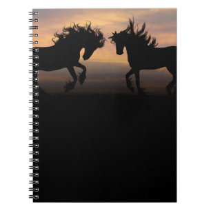 Carnet Silhouette des chevaux sauvages
