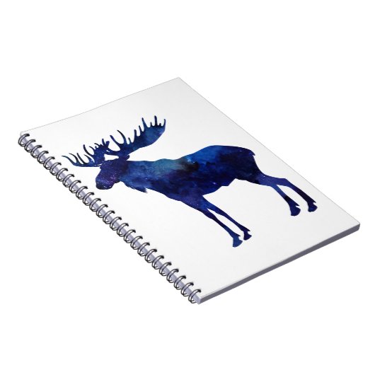 Carnet Silhouette d'orignal bleu (Côté Droit)