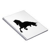 Carnet Silhouette du cheval blanc noir (Côté Droit)
