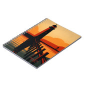 Carnet Silhouette du phare au coucher du soleil (Côté gauche)