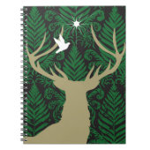 Carnet Silhouette d'un cerf commun, d'une colombe et (Devant)
