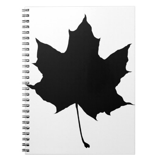 Carnet Silhouette d'une feuille d'érable (Devant)