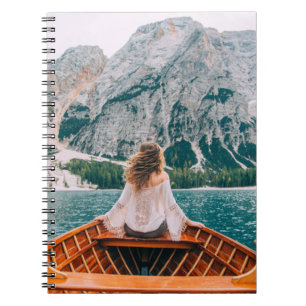 Carnet Silhouette Femme Lac Alpin Nature