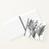 Carnet Silhouette florale - Gris (Intérieur)