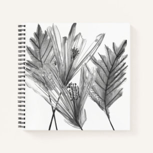 Carnet Silhouette florale - Gris