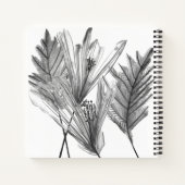 Carnet Silhouette florale - Gris (Dos)