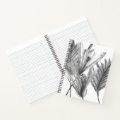 Carnet Silhouette florale - Gris (Intérieur)