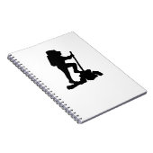 Carnet silhouette noire simple randonnée de montagne (Côté Droit)