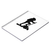 Carnet silhouette noire simple randonnée de montagne (Côté gauche)