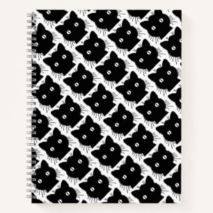 Carnet Silhouette of a black cat vintage illustration
