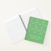 Carnet Silhouette penderies blanches sauge vert (Intérieur)