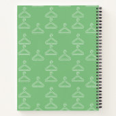 Carnet Silhouette penderies blanches sauge vert (Dos)