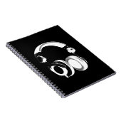 Carnet Silhouette pour casque noir et blanc (Côté Droit)
