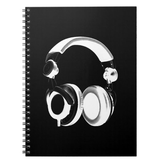 Carnet Silhouette pour casque noir et blanc (Devant)